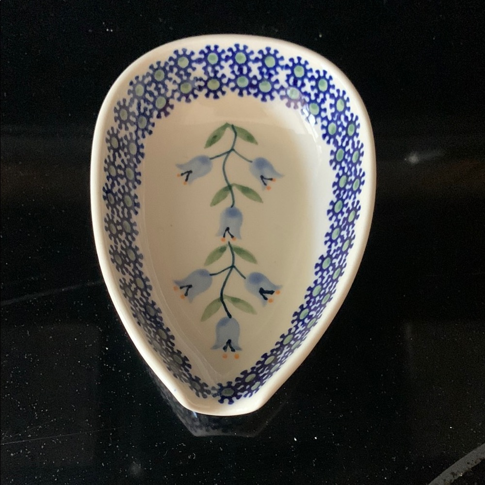 Floral Blue and White Ceramic Dish